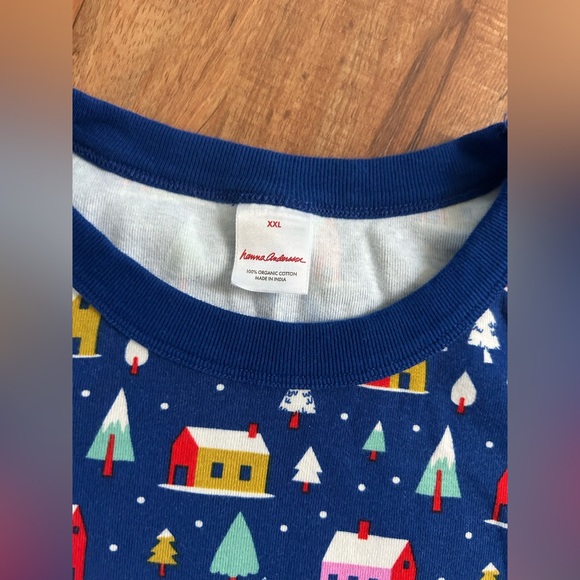 Hanna Anderson Holiday Christmas Unisex Adult Pajamas Size XXL/XL - Picture 2 of 8